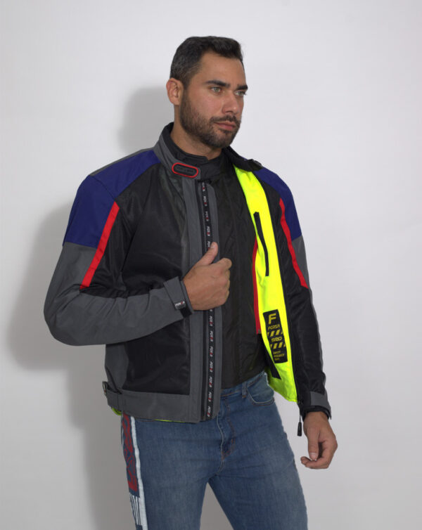 Jaqueta City Rider Summer Black Blue Grey Red - Image 7