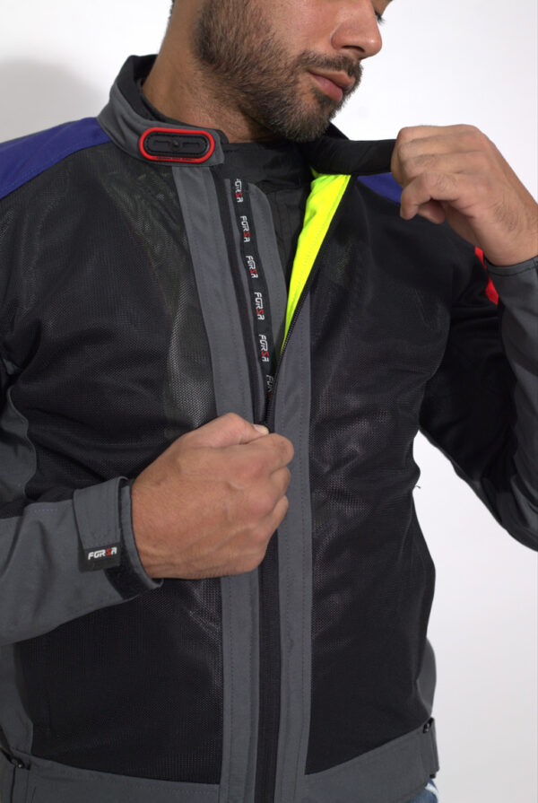 Jaqueta City Rider Summer Black Blue Grey Red - Image 6
