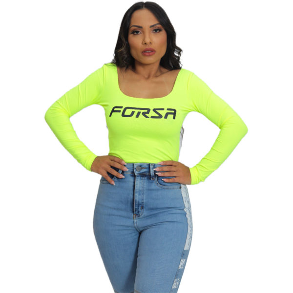 Blusa Segunda Pele de Verão Gola Canoa Green