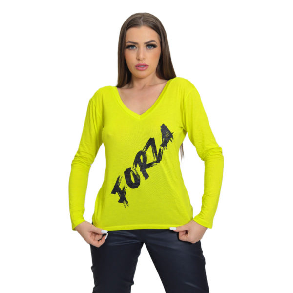 Blusa Forza em V Feminina Yellow