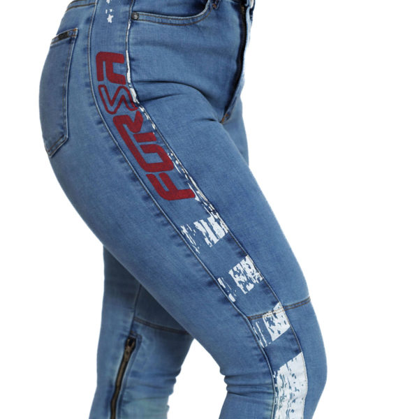 Calça Forza Jeans Feminina com proteção Azul Claro - Image 5