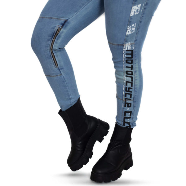 Calça Forza Jeans Feminina com proteção Azul Claro - Image 4