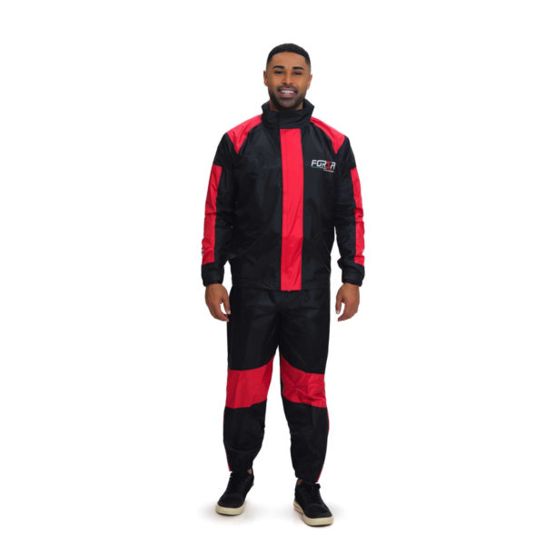 New Capa de Chuva Black Red