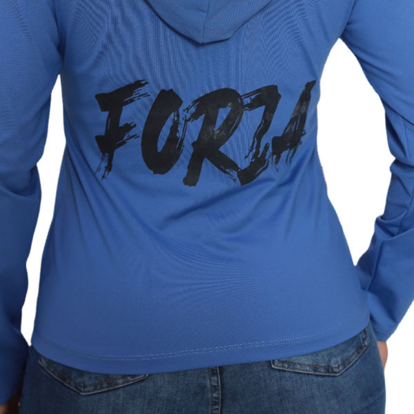 Blusa Segunda Pele Lívia Feminina com Capuz - Blue - Image 5
