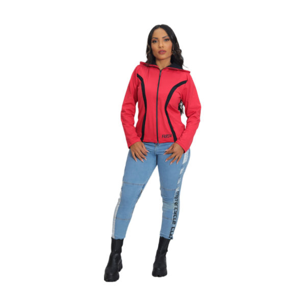 Blusa Segunda Pele Lívia Feminina com Capuz - Red - Image 5