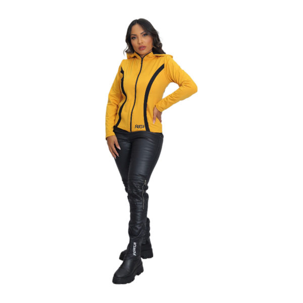 Blusa Segunda Pele Lívia Feminina com Capuz - Yellow - Image 2