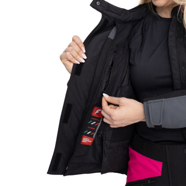 Jaqueta Forza Diamond Lady - Black- Dark Grey- Pink - Image 4