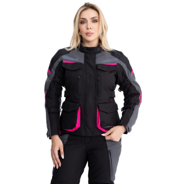 Jaqueta Forza Diamond Lady - Black- Dark Grey- Pink