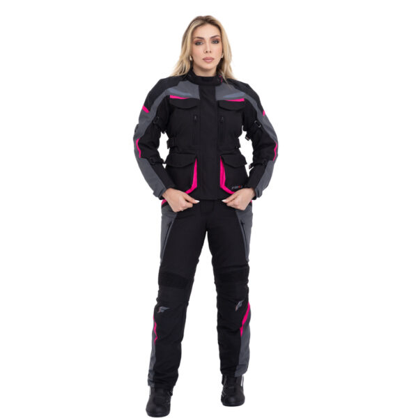 Jaqueta Forza Diamond Lady - Black- Dark Grey- Pink - Image 2