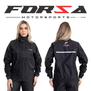 Capa de Chuva Econ. Forza Feminina BLACK