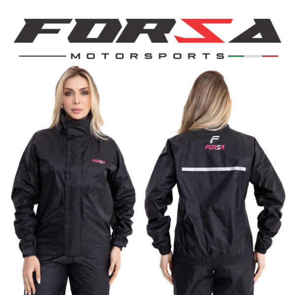 Capa de Chuva Econ. Forza Feminina BLACK