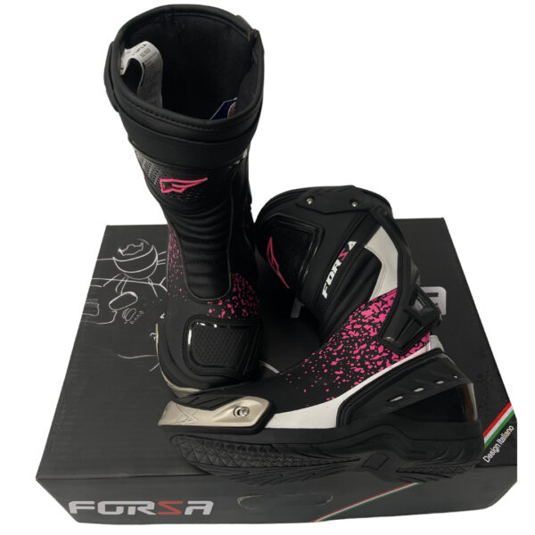 Bota Forza Long Rider Feminina - Black Pink White (LANÇAMENTO) - Image 8
